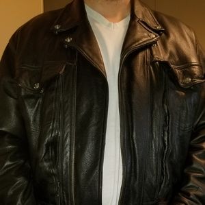 4xl badass leather Harley Davidson coat